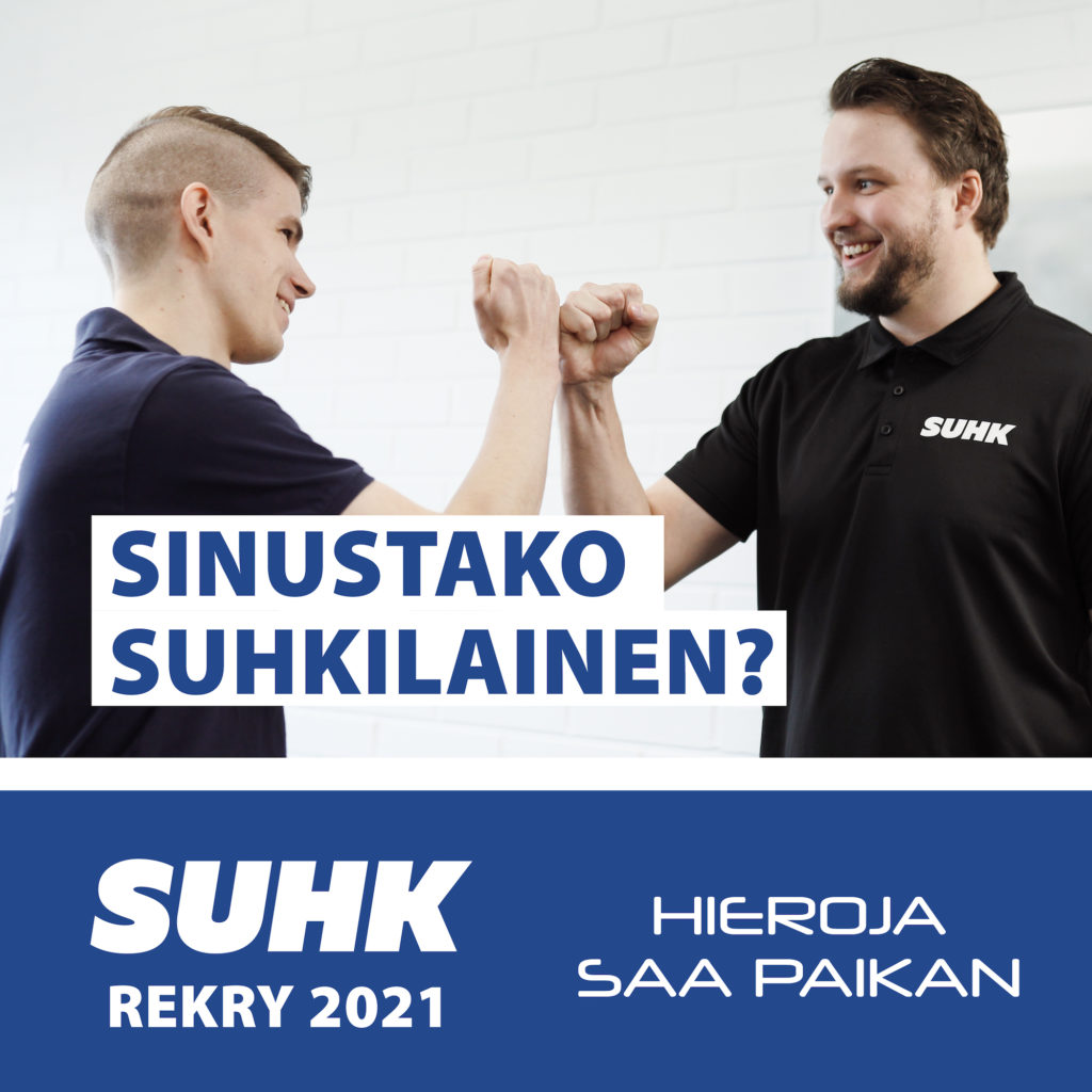 Liity tiimiimme – REKRY urheiluhieroja | Suomen Urheiluhierontakeskus